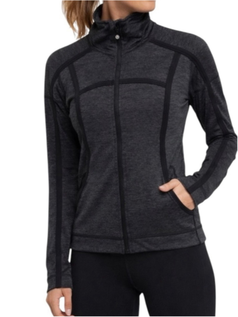 RARE Lululemon Mynah Zip Up Jacket In Static Charcoal Size 4